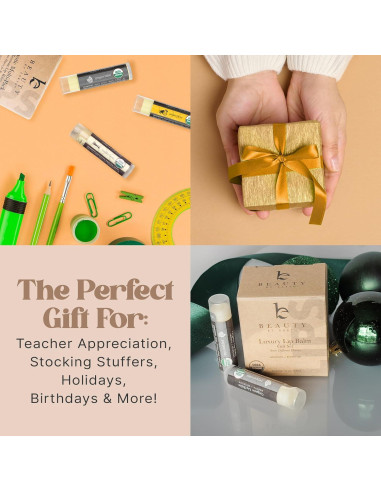 Bálsamo Labial Orgánico Beauty by Earth - Juego de 12 Sabores