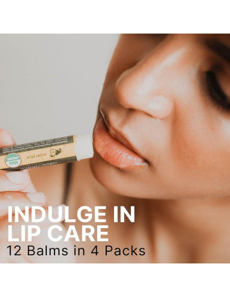 Bálsamo Labial Orgánico Beauty by Earth - Juego de 12 Sabores