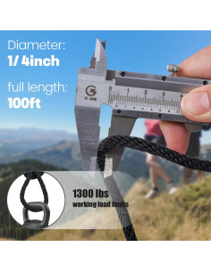 Cuerda Trenzada de Polipropileno 100 pies 6 mm Negra SDLTHR 2