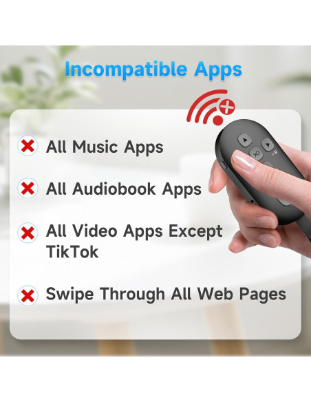 Control Remoto Bluetooth SEANCHEER R1 para TikTok y Kindle