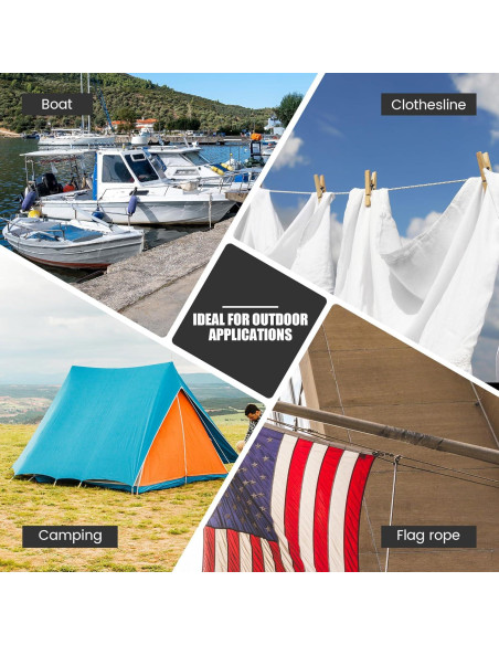 Cuerda Trenzada de Polipropileno 100 pies 6 mm Negra SDLTHR