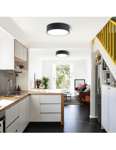 Luz de Techo LED Regulable TYNCEAOL 30cm 5CCT Negro Mate 2