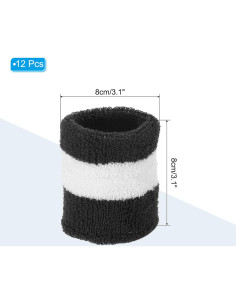 Pulseras Deportivas MECCANIXITY 12 Pcs Banda de Sudor Unisex 2