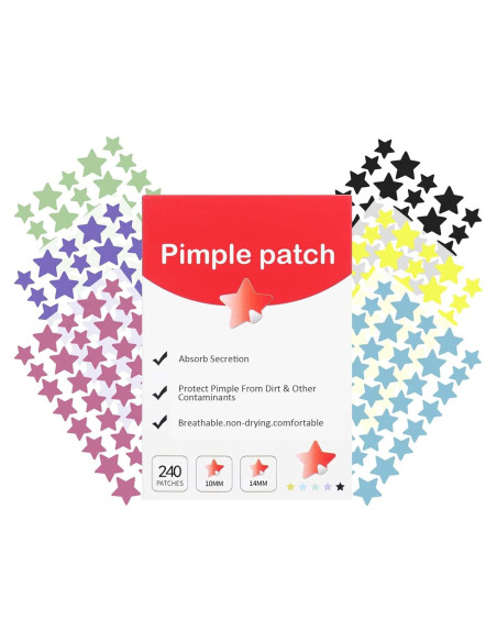 Parche para Granos Waspot Estrella Hidrocoloide 240 Unidades