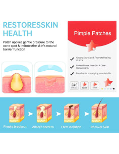 Parche para Granos Waspot Estrella Hidrocoloide 240 Unidades 2