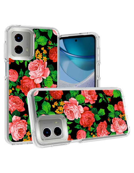 Funda Floral WZOKA para Motorola Moto G 5G 2023 - Protección Alta