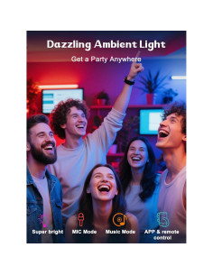 Tira LED RGB 48 LEDs StoneBanks 4x30.48cm Control Remoto APP 2