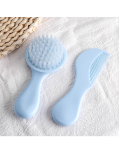 Juego de Peine y Cepillo para Bebés Bloomlet Azul 2
