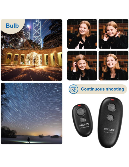 Disparador Remoto Inalámbrico PHOLSY C6 para Canon, Fuji y Olympus