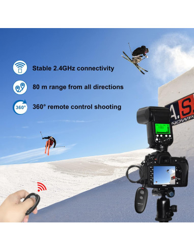 Disparador Remoto Inalámbrico PHOLSY C6 para Canon, Fuji y Olympus