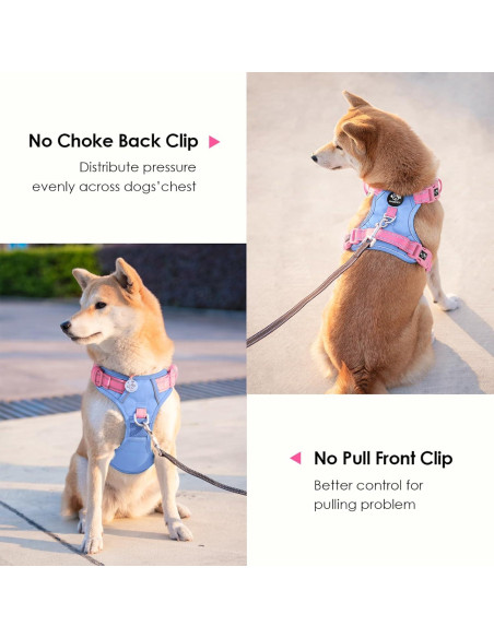 Arnés para Perros PHOEPET S Ajustable Reflectante Azul Bebé Arnés para Perros PHOEPET S Ajustable Reflectante Azul Bebé