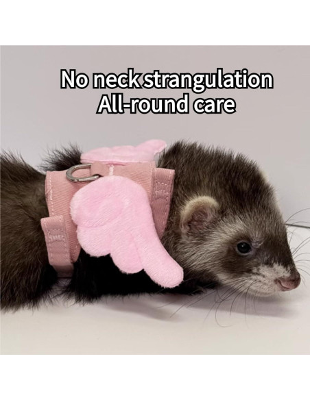 Arnés y Correa Ajustable para Hurones y Mascotas Pequeñas Rosa
