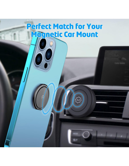 Soporte de Anillo Magnético WixGear para Teléfono - Negro