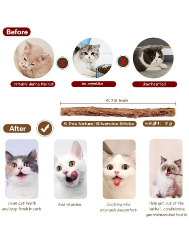 Juguete de Varita para Gatos KABB - 3 Piezas 40 cm con Hierba Gatera