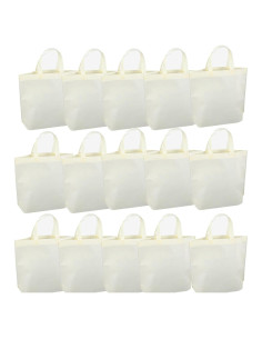 36 Bolsas Tote Reutilizables Beige para Compras