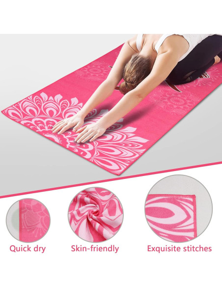 Toalla de Yoga Antideslizante Keemi Microfibra 185x64cm Elefante