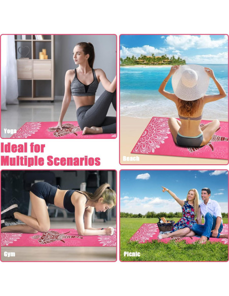 Toalla de Yoga Antideslizante Keemi Microfibra 185x64cm Elefante