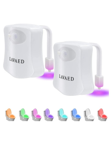 Paquete de 2 luces nocturnas LED para inodoro ALEDECO