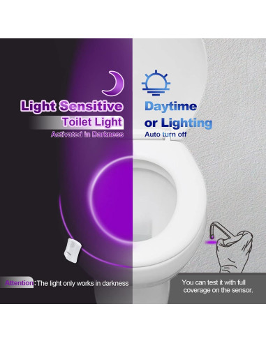 Paquete de 2 luces nocturnas LED para inodoro ALEDECO