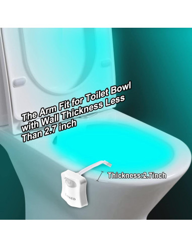 Paquete de 2 luces nocturnas LED para inodoro ALEDECO