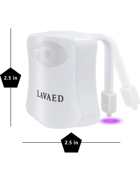 Paquete de 2 luces nocturnas LED para inodoro ALEDECO