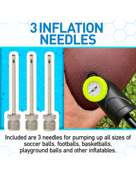 Bomba de Pelotas Franklin Sports con Manómetro - Inflador Manual