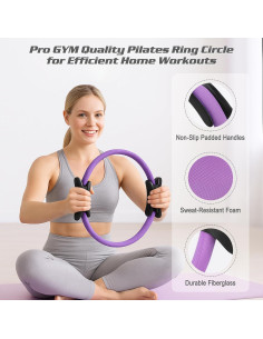 Kit de Pilates Muuruu: Anillo 35.56 cm, Pelota 24.89 cm, 3 Bandas 2