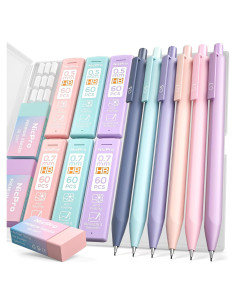 Conjunto de Lápices Mecánicos Nicpro 6PCS 0.5mm y 0.7mm