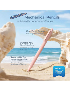 Conjunto de Lápices Mecánicos Nicpro 6PCS 0.5mm y 0.7mm 2