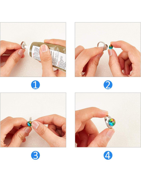 50 Anillos Ajustables de Acero Inoxidable PH PandaHall 10mm