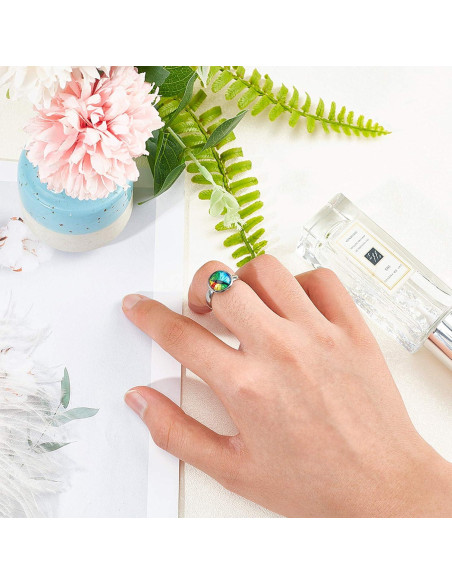 50 Anillos Ajustables de Acero Inoxidable PH PandaHall 10mm