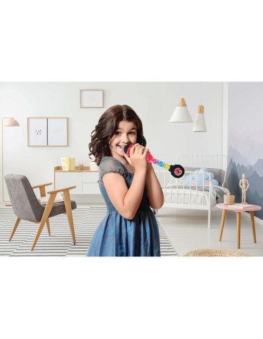 Micrófono Iluminado Lexibook Miraculous con Altavoz y Efectos