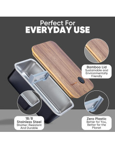 Caja Bento de Acero Inoxidable Modaniam 44Oz Resistente a Fugas 2