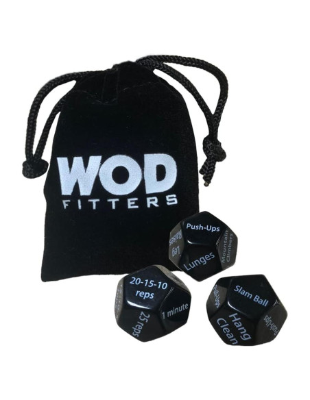 Juego de Dados de Entrenamiento WODFitters - 3 Dados Fitness