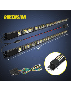 Barra de Luz de Puerta Trasera Nilight 142 cm LED 576 SMD 2