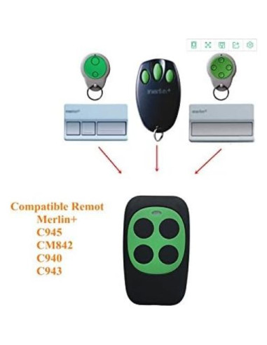 Clonador de Control Remoto Universal XIHADA Verde 4 Botones