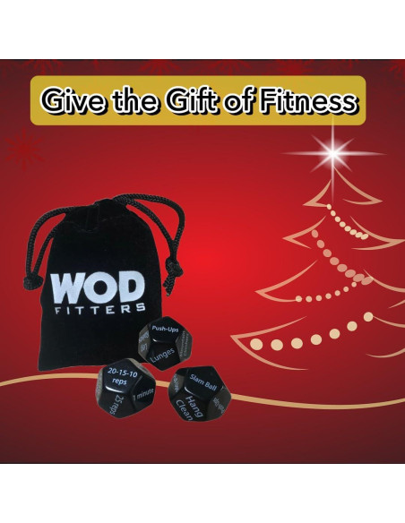 Juego de Dados de Entrenamiento WODFitters - 3 Dados Fitness