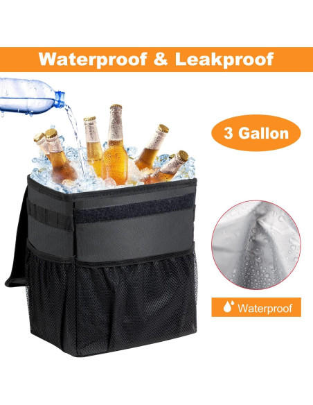 Basurero de Coche Plegable GPUSFAK Negro 9L Impermeable