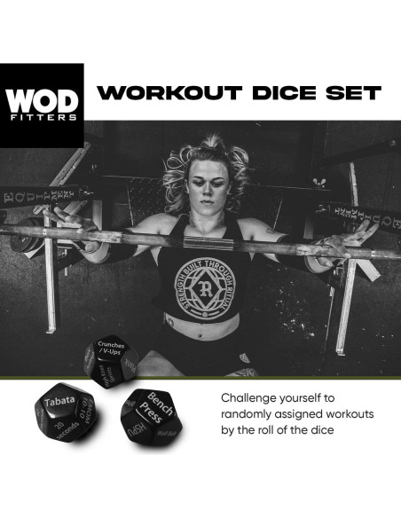 Juego de Dados de Entrenamiento WODFitters - 3 Dados Fitness