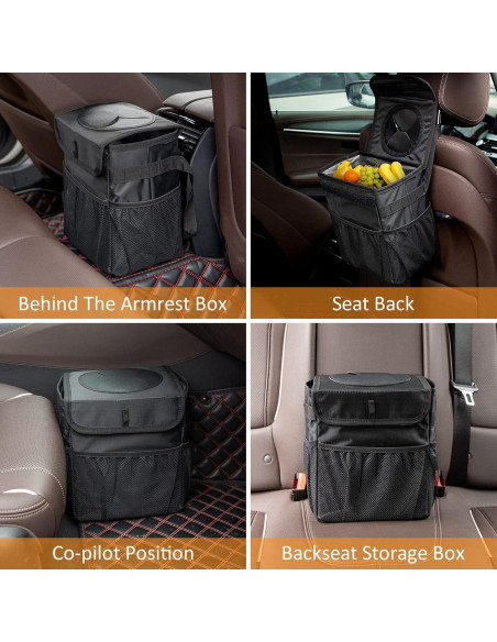 Basurero de Coche Plegable GPUSFAK Negro 9L Impermeable