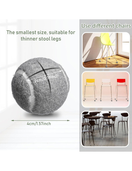 Cubiertas para Patas de Muebles Macarrie 16 Piezas Gris 4 cm