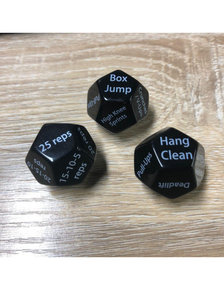 Juego de Dados de Entrenamiento WODFitters - 3 Dados Fitness