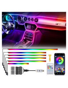 Luces LED interiores de coche GPJYD CL-B6 RGB 6 en 1