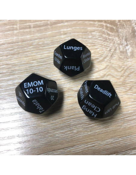 Juego de Dados de Entrenamiento WODFitters - 3 Dados Fitness
