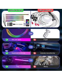 Luces LED interiores de coche GPJYD CL-B6 RGB 6 en 1 2