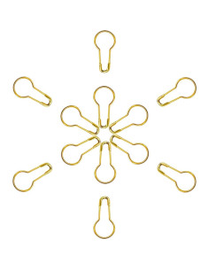 100 Alfileres de Seguridad de Metal en Forma de Calabaza Dorados 2