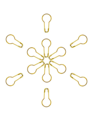 100 Alfileres de Seguridad de Metal en Forma de Calabaza Dorados