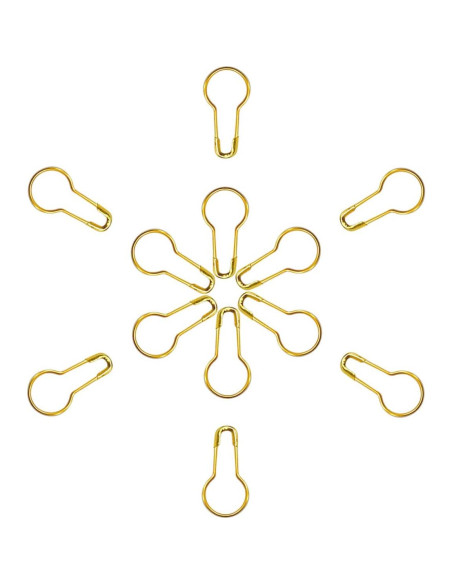 100 Alfileres de Seguridad de Metal en Forma de Calabaza Dorados