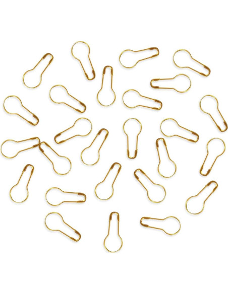 100 Alfileres de Seguridad de Metal en Forma de Calabaza Dorados