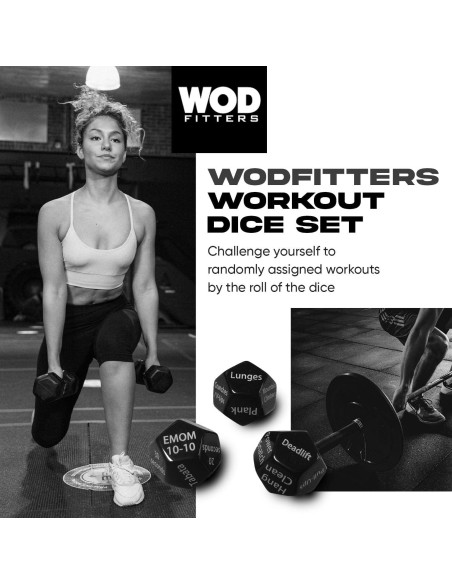 Juego de Dados de Entrenamiento WODFitters - 3 Dados Fitness